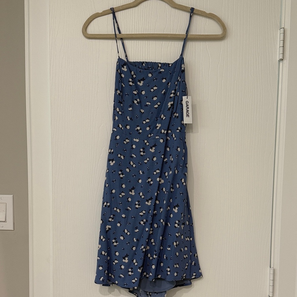 Garage Blue Floral Mini Dress